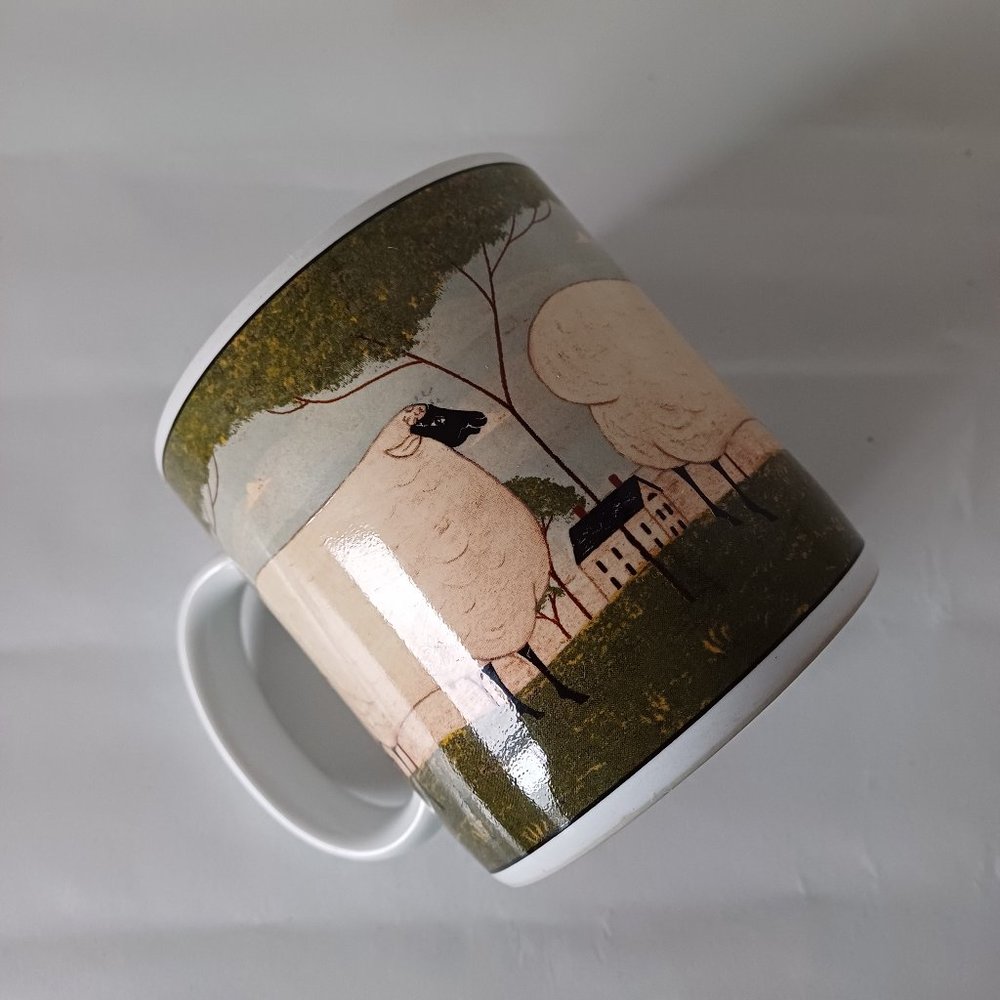 Vintage 2000 Warren Kimble Fine Porcelain Animal Collection Sheep Mug